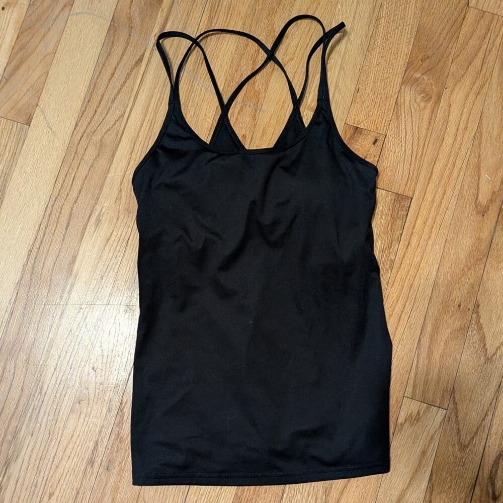 Old Navy Pilates Princess Black Strappy Active Tank